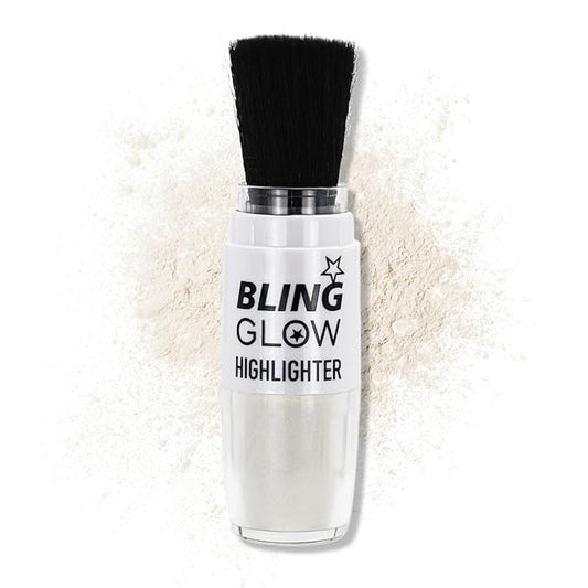 AWCCXMYM Glitter Powder Highlighter Powder Smooth Brighten Natural Flawless Mineral Shimmer Powder Makeup for Face Body Hair Instantly Glowing Vegan & Cruelty Free 01#White Moonbeam