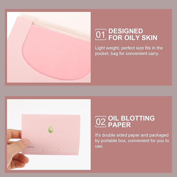 300pcs Sheets makeup blotting paper face wipes oil absorbing paper facial oil wipes oil blotting paper blotting papers for oily skin remove oil tissue Oil absorbent pad