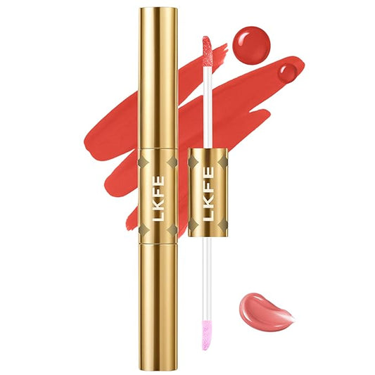 Lip Liner Stain, Long Lasting Peel Off Lip Stain, Waterproof & Transfer-Proof Matte Lip Tattoo, Easy to Use & Natural Finish (Coral)