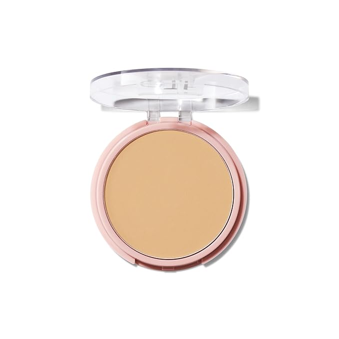 e.l.f. Halo Glow Powder Filter, Ultra-fine Finishing Powder, Smooths The Look of Pores & Fine Lines, Creates A Soft-Focus Glow, Vegan & Cruelty-Free, Light Warm