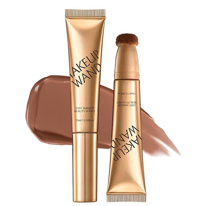 Contour Wand and Blush Wand, 2 in 1 Contouring Wands, Waterproof and Sweat Proof Makeup Stick for Women, Beauty Sticks for Cheeks, 2 in 1 Blushs with Applicator (Contour Wand, 0.66 Fl Oz)