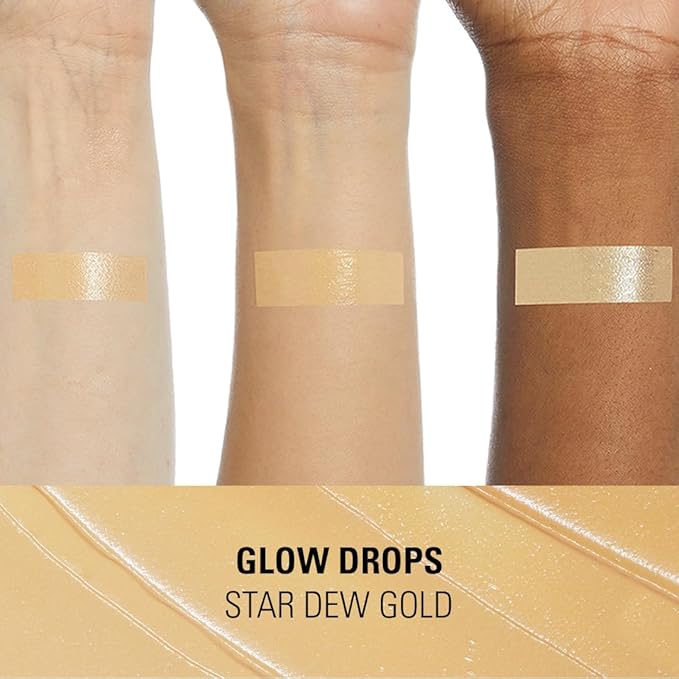 Revolution, Bright Light Glow Highlighter Drops, Liquid Highlighter for Face, Infused with Hyaluronic Acid, Vegan & Cruelty-Free, Star Dew, 0.77 fl oz