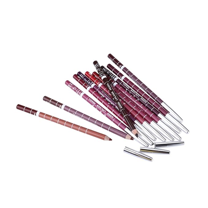 12pcs Lip Liner Pencil Set for Women Professional Makeup Lipliners for Daily Use Long-lasting Lip Makeup Kit
