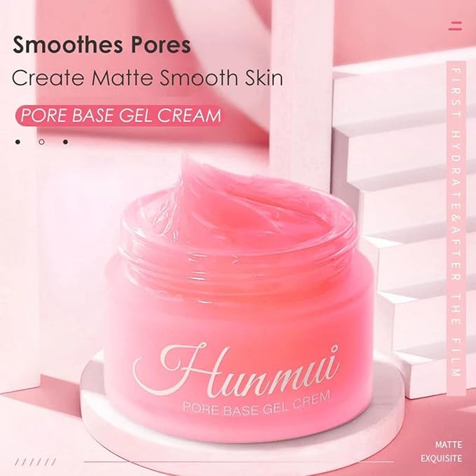 Hunmui Face Primer Pore Base Gel Cream Cover Pores Water Embellish Skin Silky Finish,Remove Oils Light Weight Primer Natural Make Up To Flawless Face Firming Moisturizers