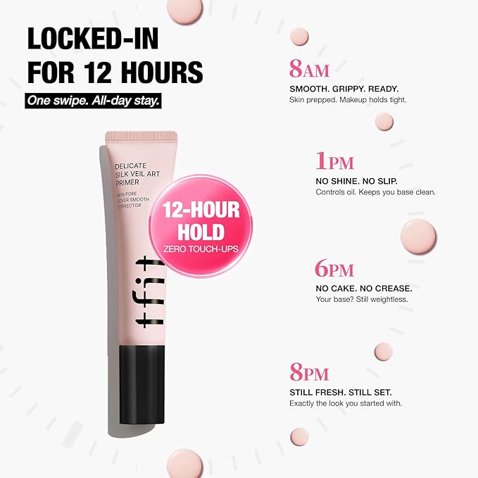 Delicate Silk Veil Art Primer - Korean Makeup, Poreless Matte Makeup Primer for Oily Skin (Lightweight, Hydrating), Blurring Pore Filler, Smooths fine lines,Long-Lasting Blur Effect, 1.01FL. Oz.