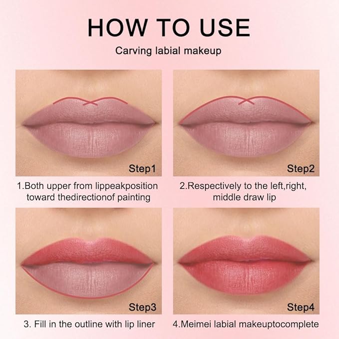 12 Pcs Natural Nude Brown Beige Colors Lip Liner Lipstick Pencils Set for Daily Makeup,Easy to Apply & Remove,Waterproof (set12)