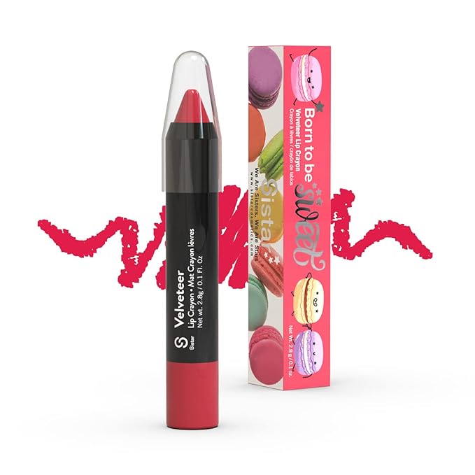 Sistar Born To Be Sweet Velveteer Lip Crayon Lip Color Longwear Chocolate Scented