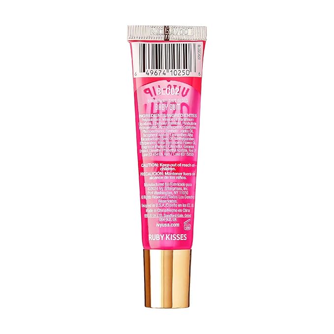 Ruby Kisses Broadway Vita-Lip Tinted Lip Gloss (6 Pack) Ultra-Hydrating, Nourishing, Soothing Formula with Vitamins, High-Shine Non-Sticky Lip Balm with Rosehip+Coconut Oil, Pink & Red Shades