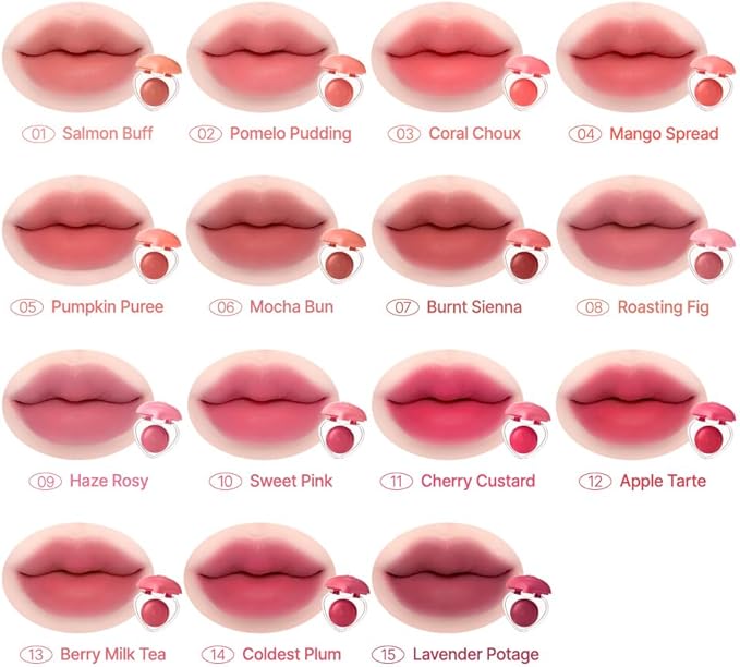 dasique Souffle Color Pot #12 Apple Tarte – Makeup Blush, Buildable Silky-Smooth Texture, Build-In Mini Brush, Multi-Use For Cheek and Lip