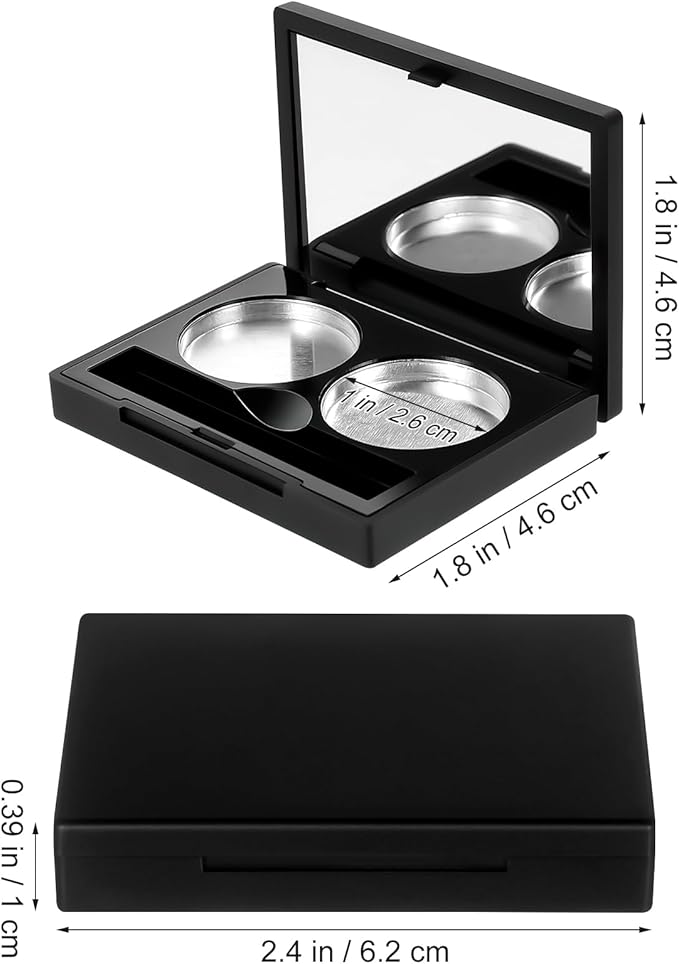 POPETPOP 3 Pcs Empty Eyeshadow Palette: Portable Makeup Case for Lipstick, Blush, Powder Storage - Diy Eyeshadow Palette for Travel