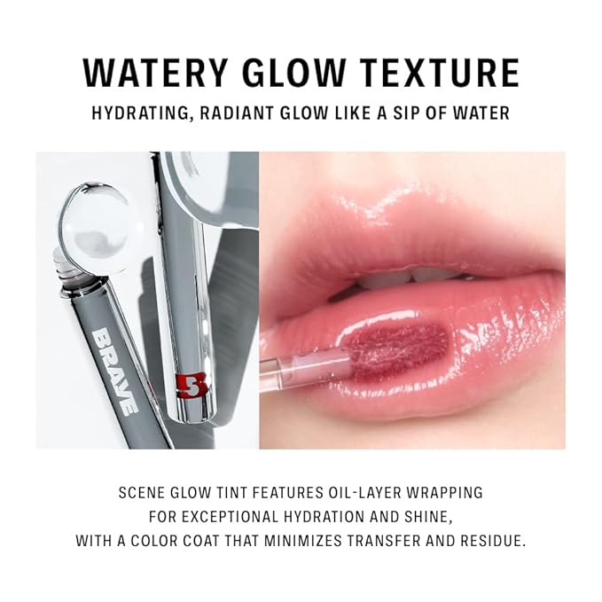BRAYE Thin Glow Tint | Effortless Pen Tint | Hydrating Water-Grip Shine | Vegan & Cruelty-Free | Long-Lasting Buildable Color l 10 HURTLE