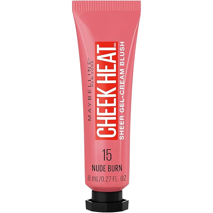 Maybelline Cheek Heat Gel-Cream Blush Makeup Bundle with Nude Burn and Coral Ember Shades, Lightweight Feel, Dewy Finish, Oil-Free, 1 Count Each