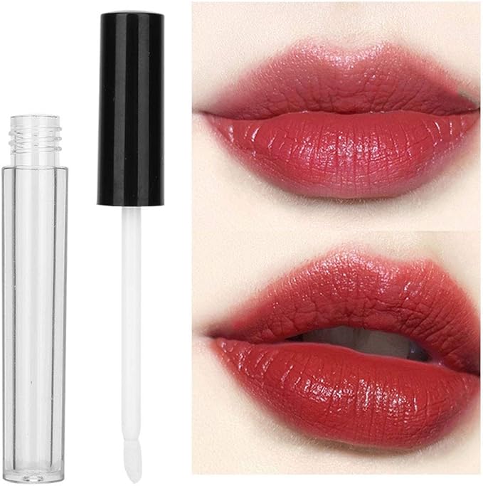 Lipstick Refillable Bottle, 10-pack Small Empty Lip Gloss Tubes 2.5ml Mini Lip Gloss Bottles Empty Lip Gloss Tube Suitable for Lipstick Samples Diy Lip Gloss (black)
