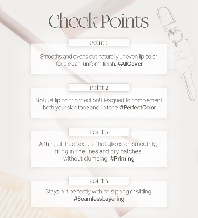 Heart Percent Dote On Mood All Cover Lip Base, Comfortable & Flawless Lip Tone & Texture Correction w/Lightweight Texture, #05. Misty Pink