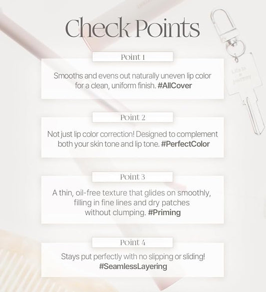 Heart Percent Dote On Mood All Cover Lip Base, Comfortable & Flawless Lip Tone & Texture Correction w/Lightweight Texture, #05. Misty Pink