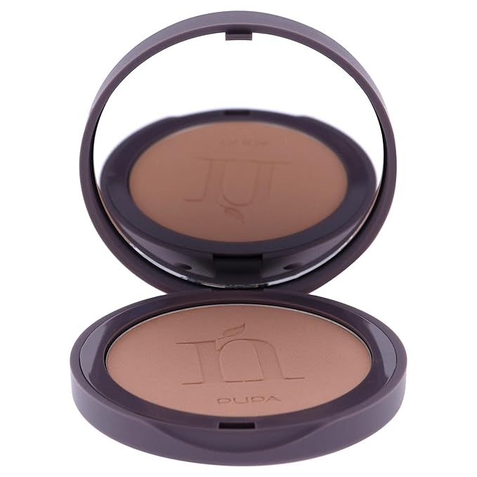 PUPA Milano Natural Side Compact Powder 003 Warm Beige - Blurring, Matte Pressed Powder - Lightweight Coverage for a Radiant, Poreless Complexion - With Texture-Smoothing Jojoba Oil - 0.28 oz