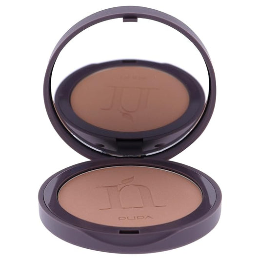 PUPA Milano Natural Side Compact Powder 003 Warm Beige - Blurring, Matte Pressed Powder - Lightweight Coverage for a Radiant, Poreless Complexion - With Texture-Smoothing Jojoba Oil - 0.28 oz