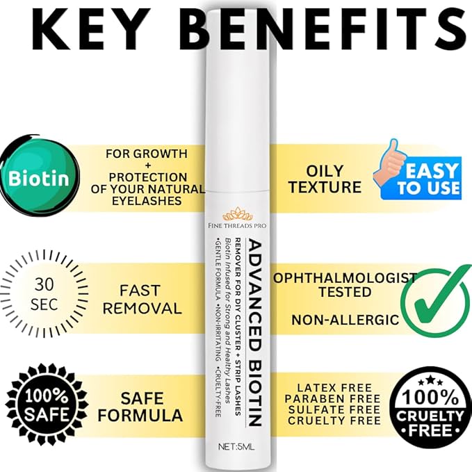 Lash Remover for Cluster Lashes and Extensions - DIY At-Home Adhesive Removal for Eyelash Clusters