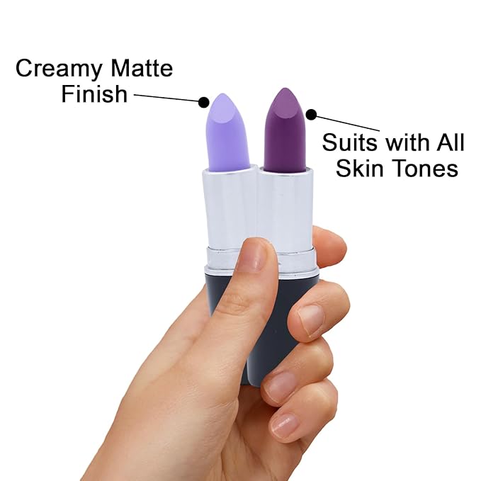 Matte Bullet Long Wear Lipstick - Vegan and Cruelty-Free - Smudge and Waterproof Matte Lipstick with Moisturizing Formula - All Day Comfort - (Lavender Lust #13)