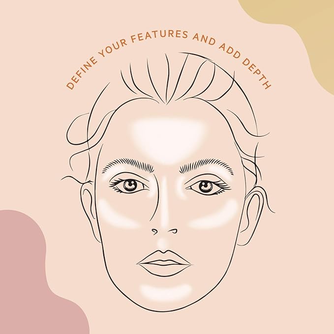 FLOWER Beauty By Drew Barrymore Shimmer & Strobe Highlighting Palette - Glowing Bronzer Powder Kit For Face - Blendable Coverage - Skintones - 3 Enhancing Colors - Strobe Brush Included (Sunkissed Shimmer)