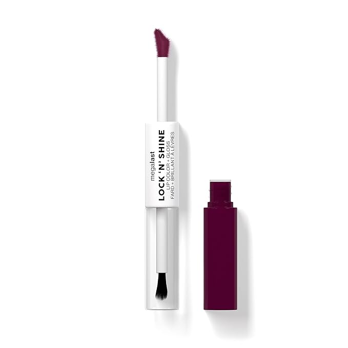 wet n wild Megalast Lock 'N' Shine Lip Color + Gloss Lipstick Dark Wisteria