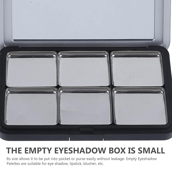 Empty Eyeshadow Palette Magnetic Makeup Palette with Mirror Refillable Eyeshadow Palette Empty Lipstick Pallet Empty Eyeshadow Pans for Eyeshadow Lipstick Blush Powder, 2PCS