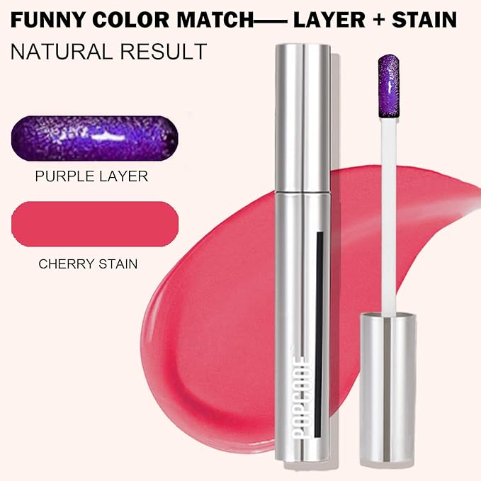 Peel Off Lip Stain - Long Lasting, Transfer Proof and Waterproof Tattoo Lip Tint, Matte Finish Lip Stain Peel Off, Infused with Vitamin E & Algin & Hydroxyacetophenone, #016 Cherry