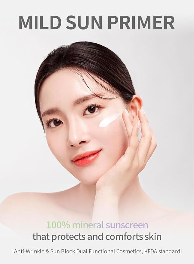 Korean Face Primer SPF40 - Purple Tinted Makeup Base for Dull, Sensitive Skin - Color Correcting, Moisturizing, Anti-Yellow Tone Corrector(Primer - Purple Tinted)
