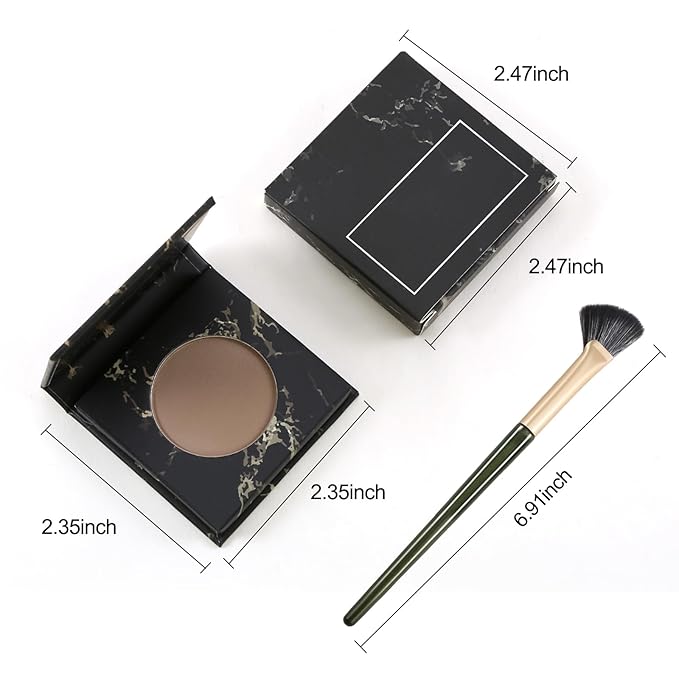 Erinde Cool Toned Contour Palette, Matte Grey Face Sculpting Bronzer Pressed Powder Contour, Lightweight, Ultra-Blendabled, Multiuse Baked Contouring Makeup for Pale Skin Tone, 01 Grey Brown