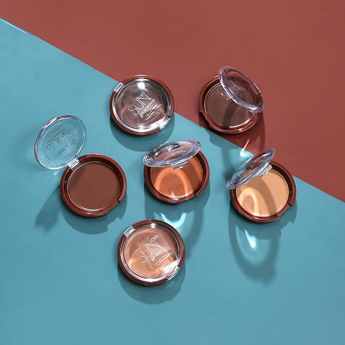 MAEPEOR Matte Cream Bronzer 6 Colors Face Sculpting Contour Bronzers Palette Long Lasting SweatProof Face Bronzer (06 Toffee)
