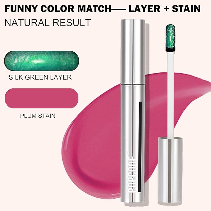 Peel Off Lip Stain - Long Lasting, Transfer Proof and Waterproof Tattoo Lip Tint, Matte Finish Lip Stain Peel Off, Infused with Vitamin E & Algin & Hydroxyacetophenone, #012 Plum