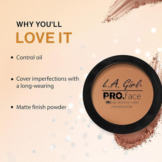 L.A. Girl Pro.Face Matte Pressed Powder, Toffee GPP613