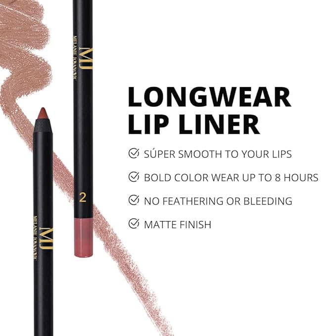 Lip Liner | Soft and Creamy | Moisturizing and Nourishing | Long lasting make up | 6 Beautiful Shades | Mela Beauty Studio Professional Makeup (2)