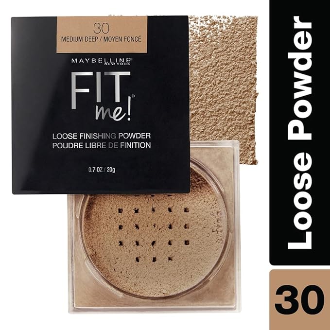Maybelline Fit Me Loose Setting Powder, Face Powder and Finishing Makeup, Medium Deep, 1 Count