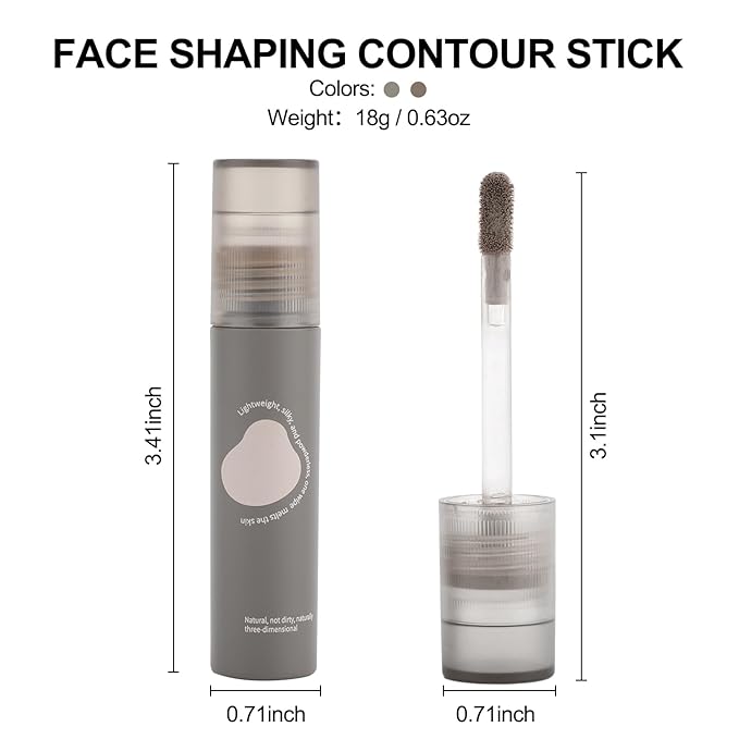 Erinde Cool Toned Liquid Contour Stick – Cold Grey Cream Bronzer for Sculpted Look, Lightweight Blendable Matte Finish, Long Lasting Liquid Contouring Makeup, Vegan & Cruelty-Free, 102