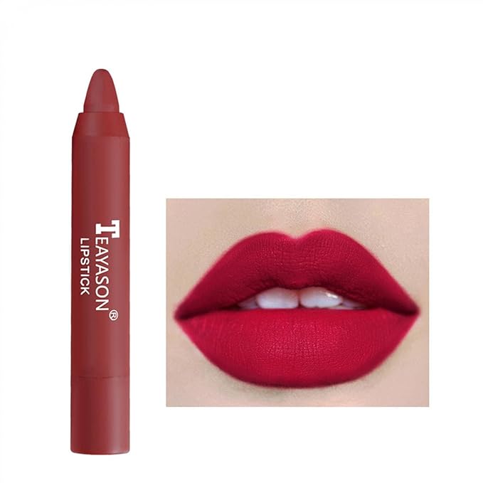 Agrifilm Matte Velvet Lipstick Lip Crayon Nourishing Non-Stick Cup Lip Stain Lip Gloss,Long-lasting Waterproof Lip Stick Lip Makeup for Women (10)