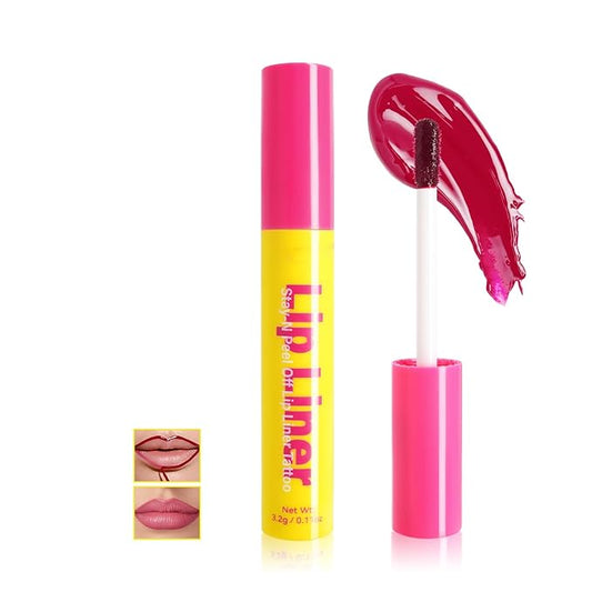 Lip Stain Peel Off, Matte Magic Tattoo Lip Liner Tint Long Lasting Lip Gloss Peel Off Colored Lipsticks, Nonstick Cup Tear-off Peel Off Lip Glaze Makeup for Women Girls, 04 Rapture Rose