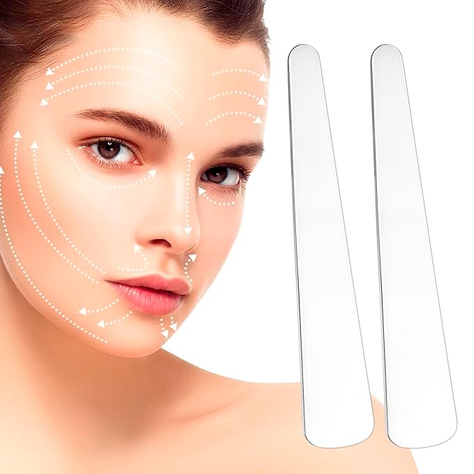 3pcs Mini Metal Makeup Spatula, Reusable Cosmetic Cream Spatulas Spoon, Skincare Scoop Applicator Facial Massage Beauty Tools for Mixing and Sampling Face Eye Cream- 2.79"×0.52"