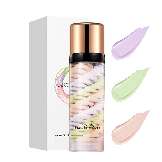 3 In 1 Primer for Face Before Makeup,Sunscreen Isolation Cream, One Step Color Corrector,Oil Control Skin Corrector, Sheer Finish, Refreshing,Moisturizing,Lighten skin tone