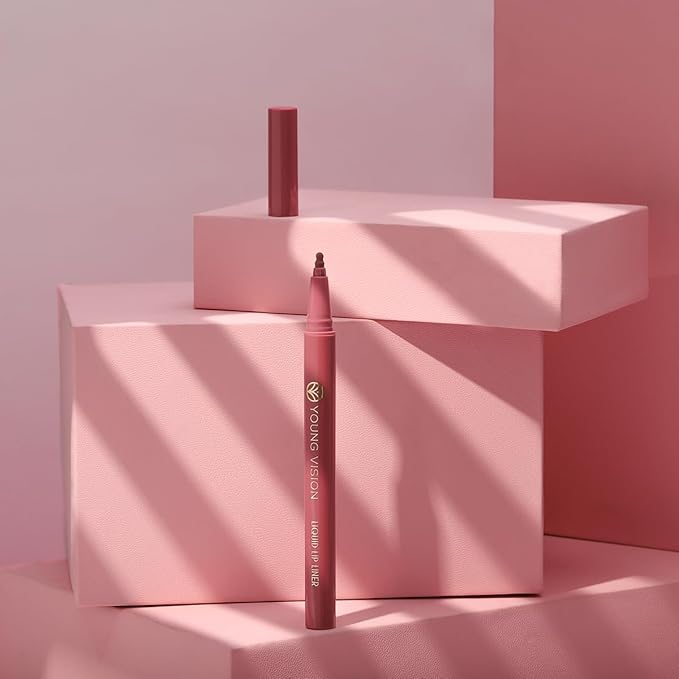 YOUNG VISION Gourd-Shaped Precision Liquid Lipstick & Lipliner - Nude Matte Perfection