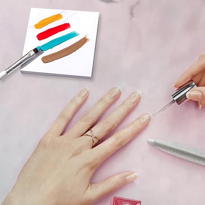 100 Pieces Gel Nail Art Palette Paper Thickened Tear-Off Double-Sided Disposable Nail Polish Color Mixing Paper Multi-Functional Waterproof Painted Paper(3 * 3inch)