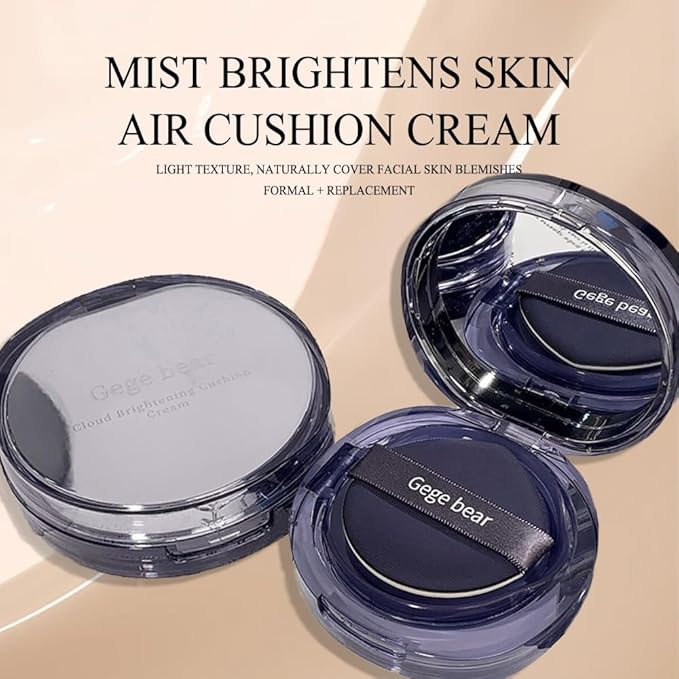 Air Cushion Cream, Face Makeup Foundation for Mature Skin Moisturizing Concealer Brighten Long-Lasting, Even Skin Tone for All Skin Types,With Replacement Core (01, ivory white)