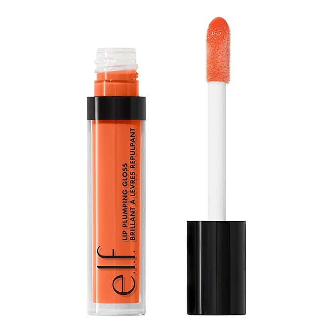 e.l.f. Lip Plumping Gloss, High-Shine Sheer Color, Hydrates & Creates Fuller Lips With Vitamin E, Vegan & Cruelty-Free, Bahama Mama, 0.1 Fl Oz (Pack of 1)