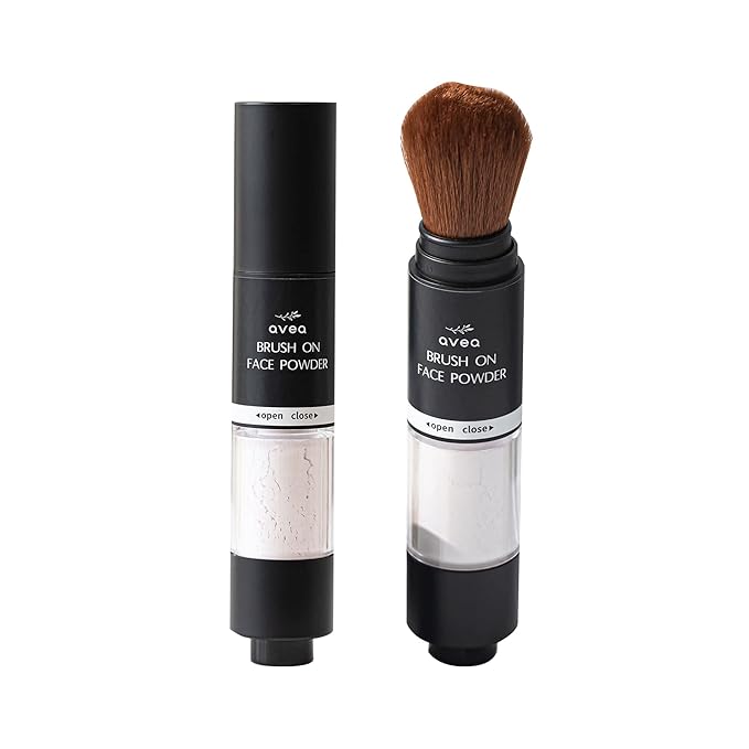 AVEA Brush On Face Powder | Daily Mineral Powder | face powder that absorbs oily skin. | Makeup Fixer Powder | Korean Skin Care l 0.141 Oz