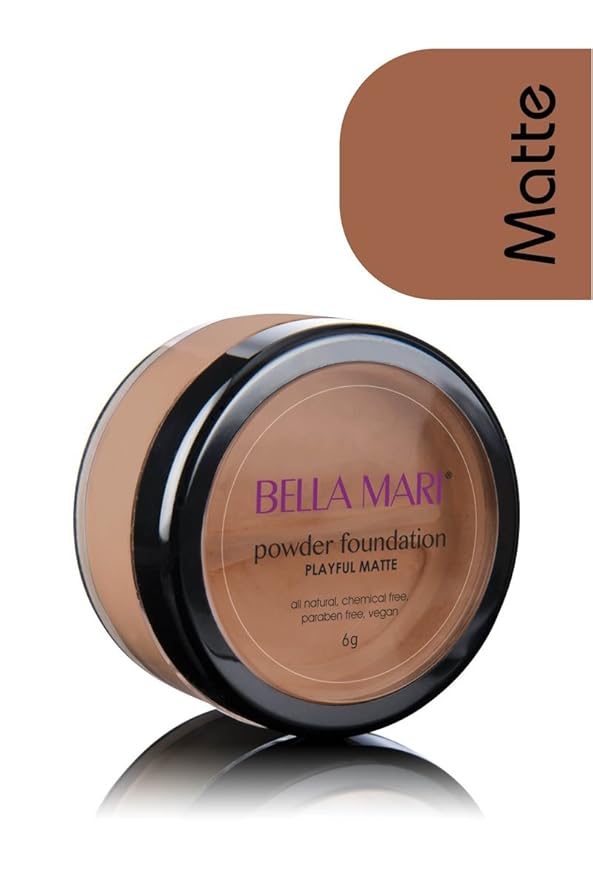 Bella Mari Natural Mineral Powder Foundation, Playful (Neutral); 0.2oz