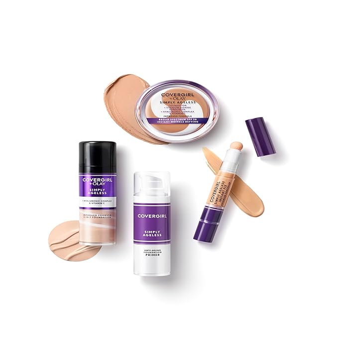 COVERGIRL+OLAY Simply Ageless 3-in-1 Liquid Foundation, Golden Tan, 1 Fl Oz (Pack of 1)