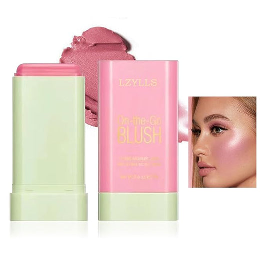 Cream Blush Stick,Waterproof Multi Makeup Cream Stick,Lightweight,Long-lasting,Easy To Use,2 in 1 Multi Blush for Cheeks & Lip Tint & Eyeshadow Makeup,Suitable for All Skin A