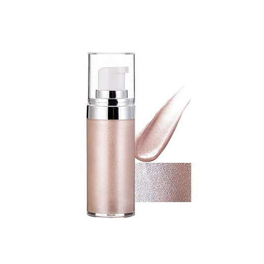 Body Face Luminizer Highlighter Cream Spray Liquid Bronzer Illuminator Glow Glistening Makeup Foundation Cheekbone & Blush Liquid Highlighter Smooth Shimmer Glow Makeup(#01 Pearl White)