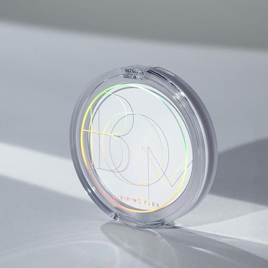BOM Fixing Flex Powder Pact 7.5g Translucent Pressed Makeup Setting Powder Poreless, Fills Fine Lines