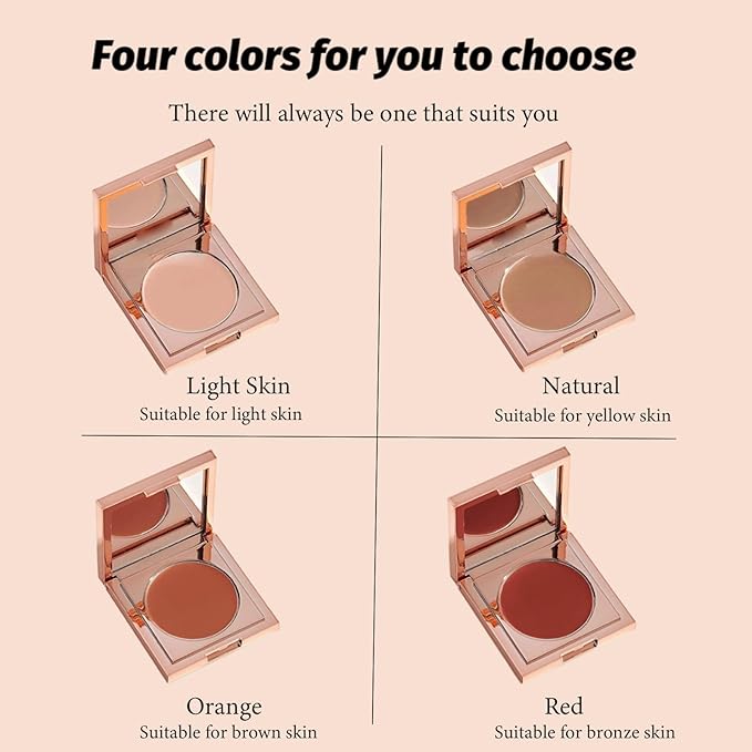 Careoast Colored Clay Undereye Corrector, Careoast Under Eye Corrector Concealer for Dark Circles, Makeup Concealer Under Eye with Brush, Under Eye Hydrating Concealers for Women (Orange, 2.2g)